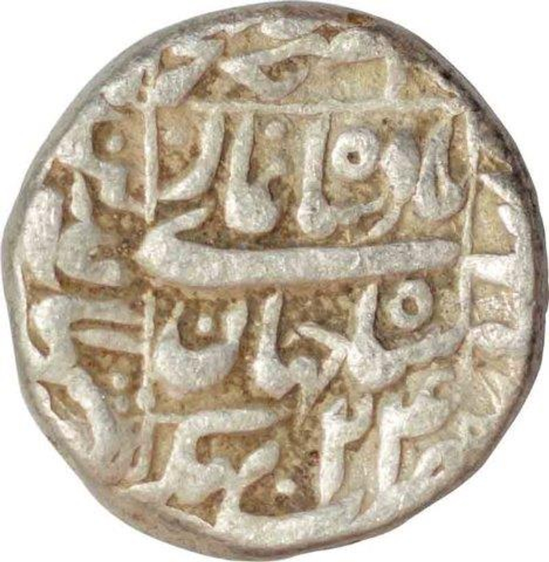 Silver One  Rupee Coin of Shah Jahan of Bhakkar mint.