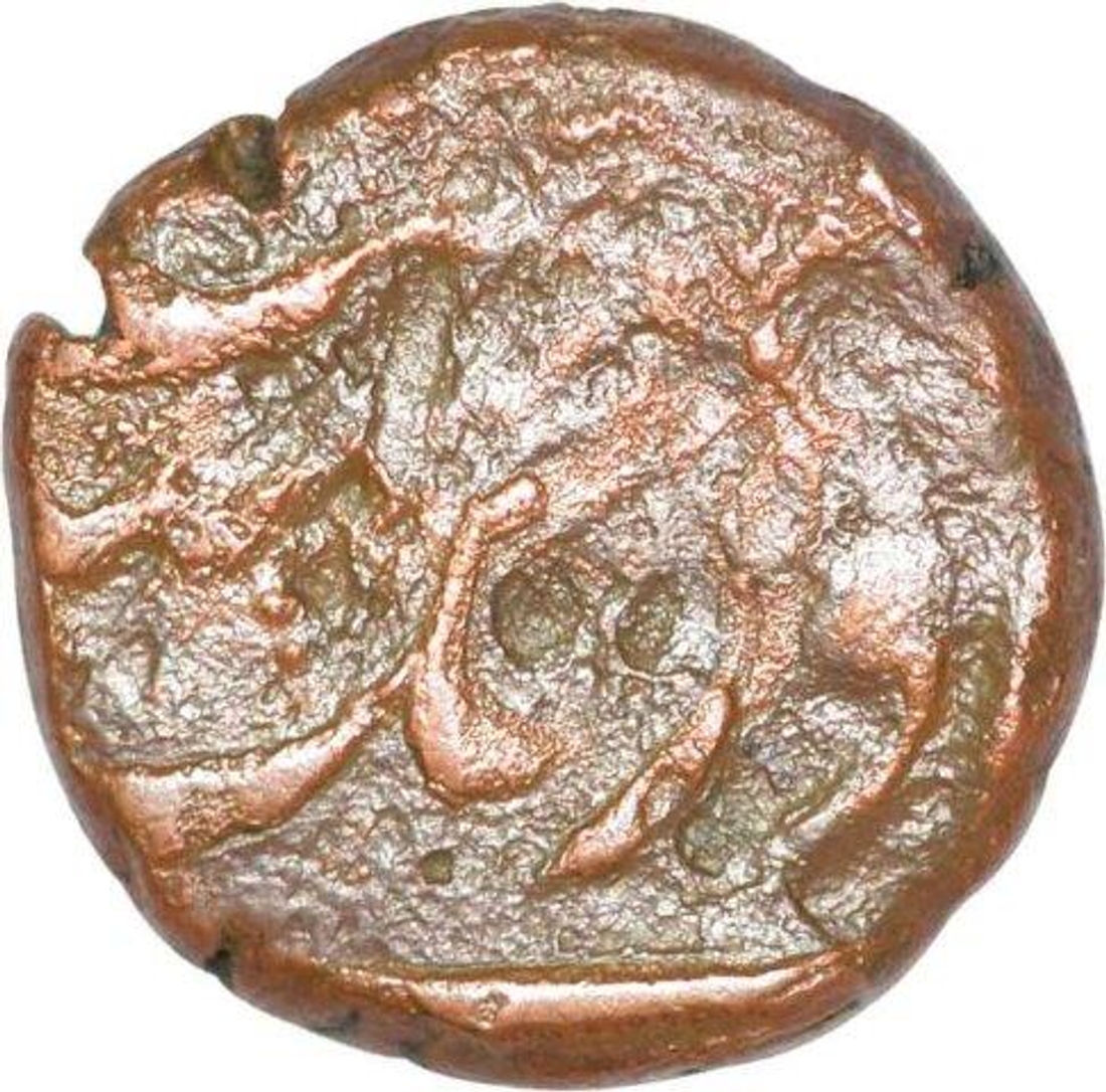 Copper Paisa Coin  of Aurangzeb Alamgir of Burhanpur Mint.