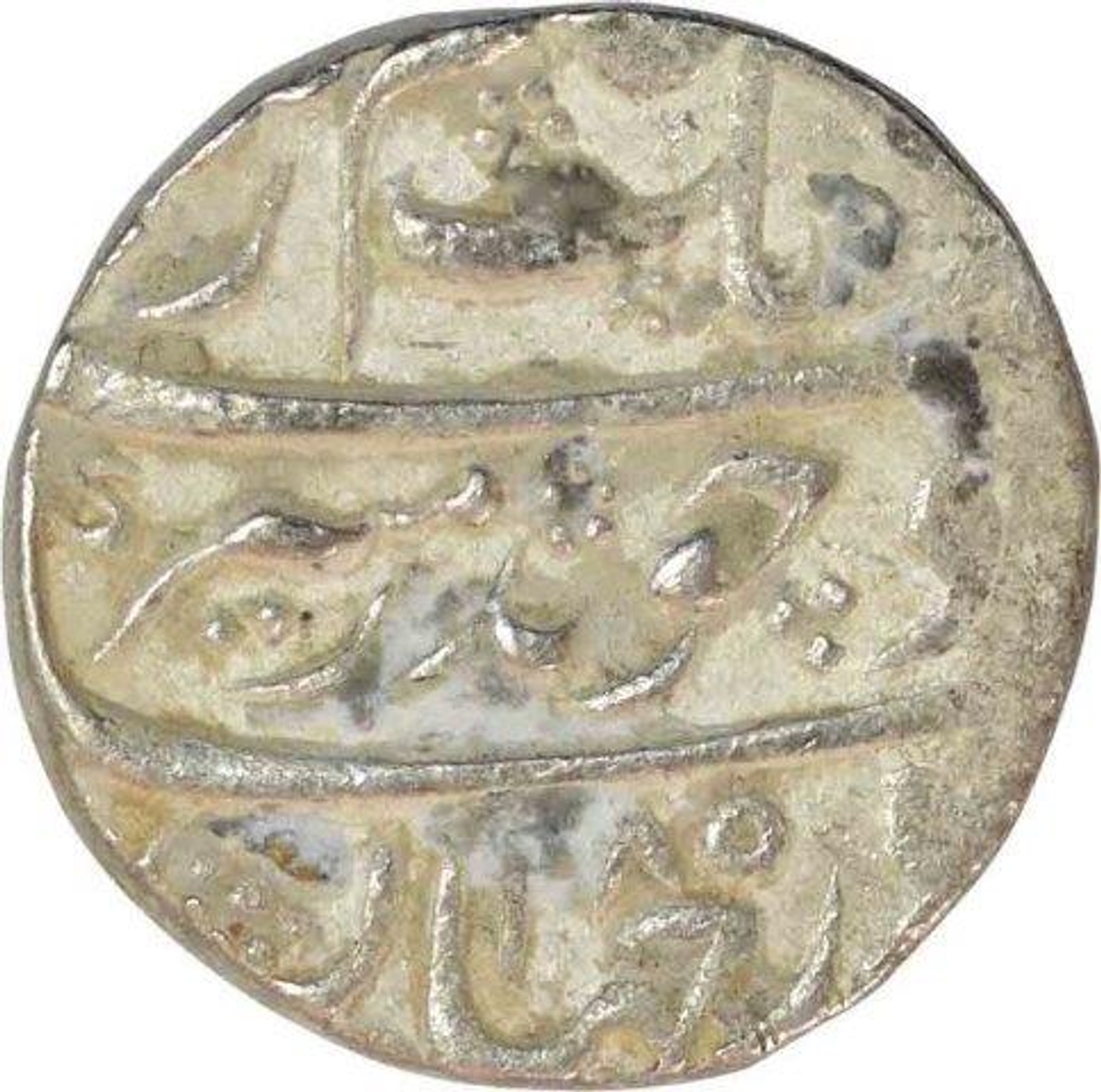 Silver One  Rupee Coin of Aurangzeb Alamgir of Kanbayat Mint.