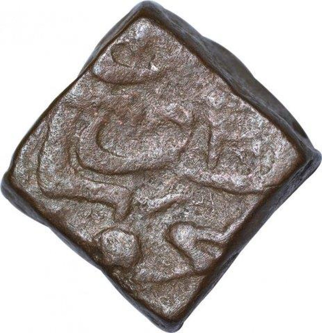 Copper One Falus Coin of Akbar of Gujrat local Issue.