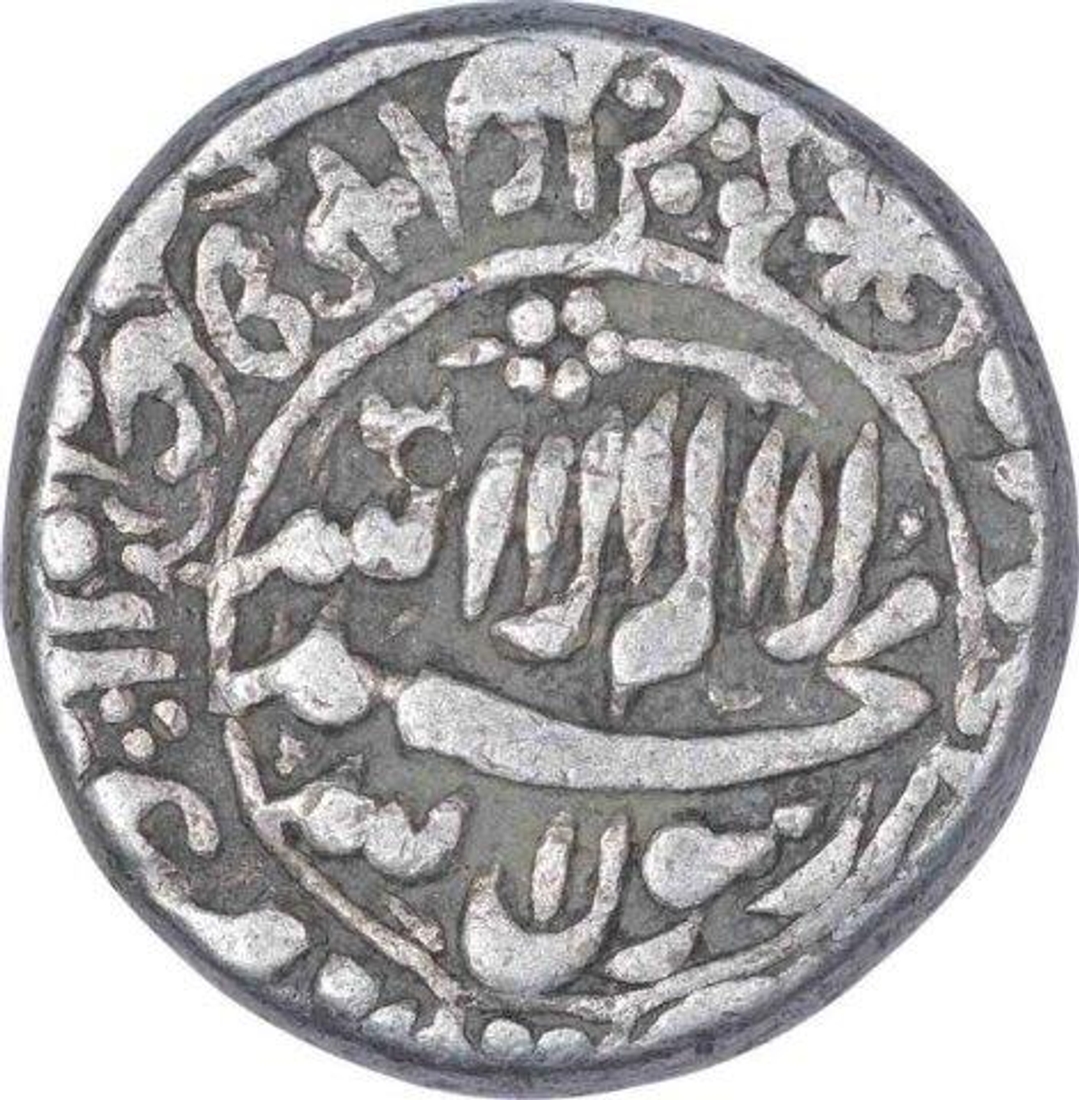 Silver One Rupee Coin of Shah Jahan of Delhi Mint of Kalima Type.