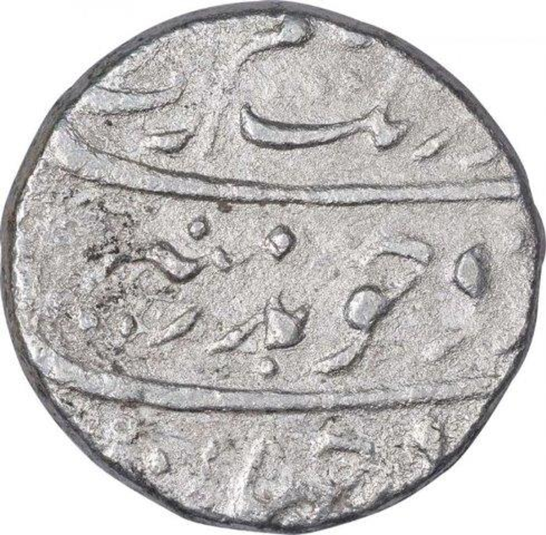 Silver One Rupee Coin of Aurangzeb Alamgir of Surat Mint.