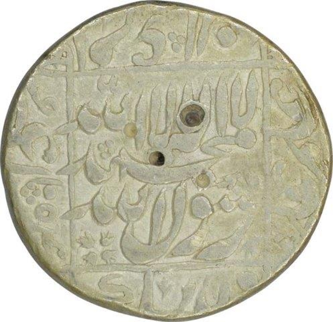 Silver One Rupee Coin of Shah Jahan of Surat Mint of Kalima Type.