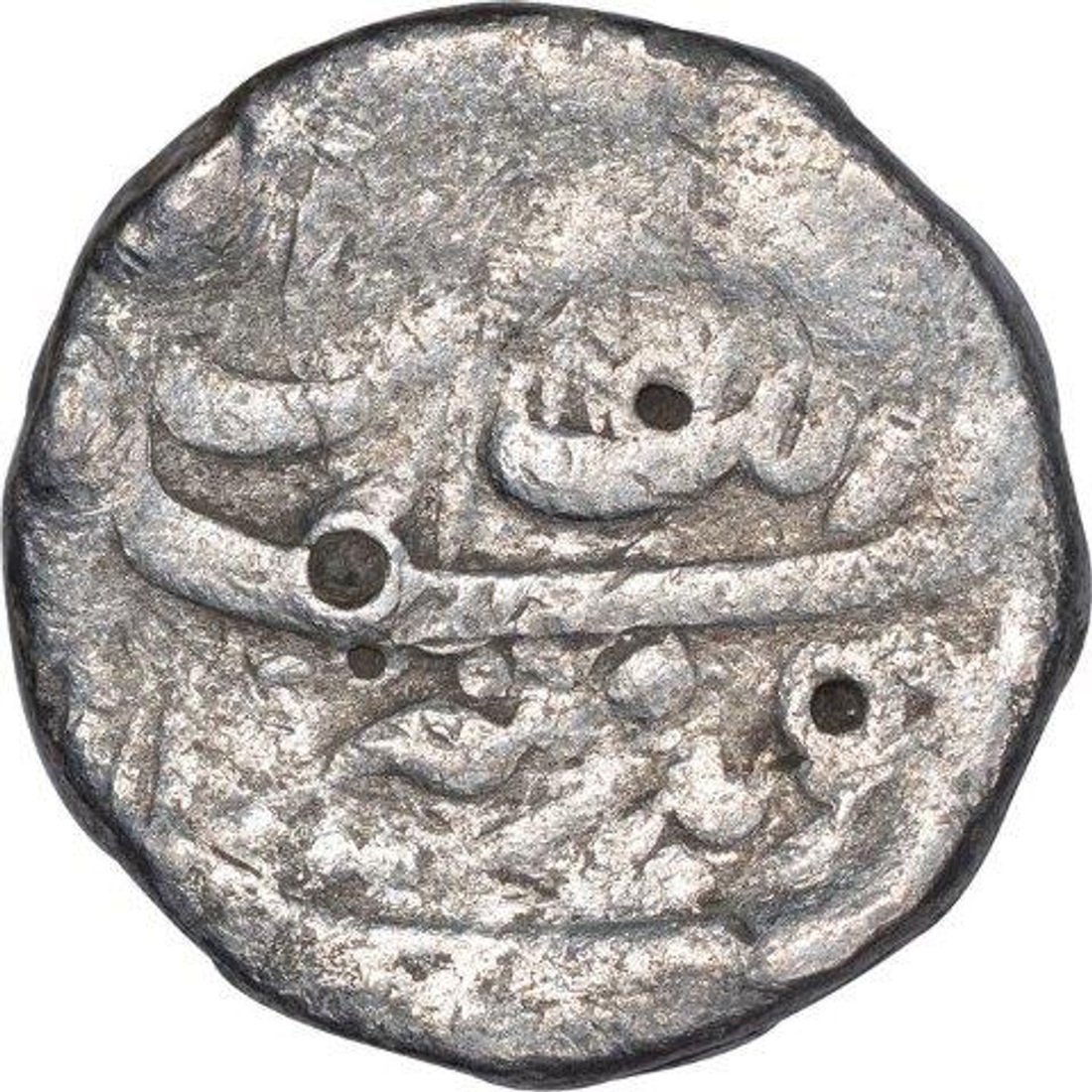 Silver One Rupee Coin of Aurangzeb of Shahjahanabad Mint.