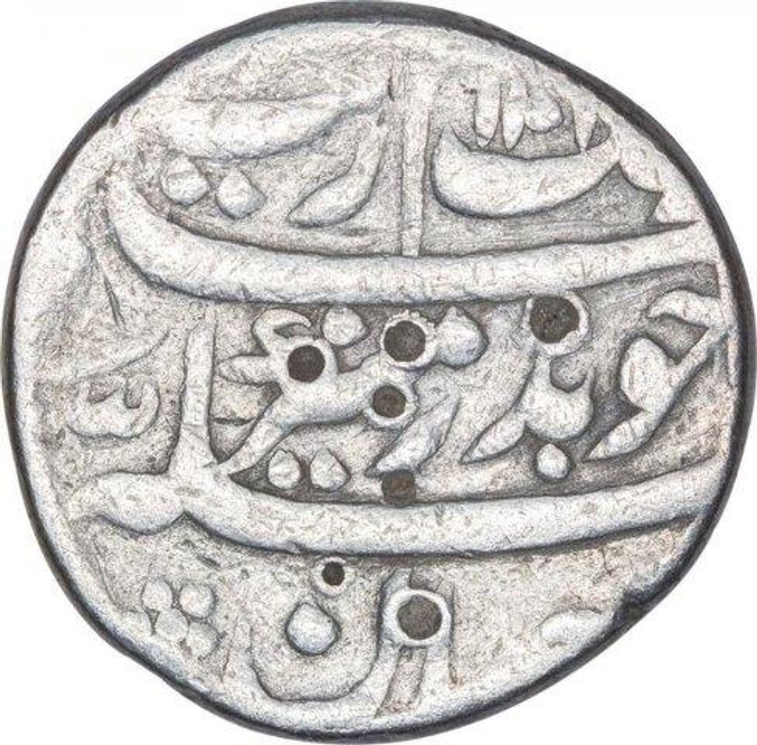 Silver Rupee Coin of Aurangzeb Alamgir of Surat Mint.