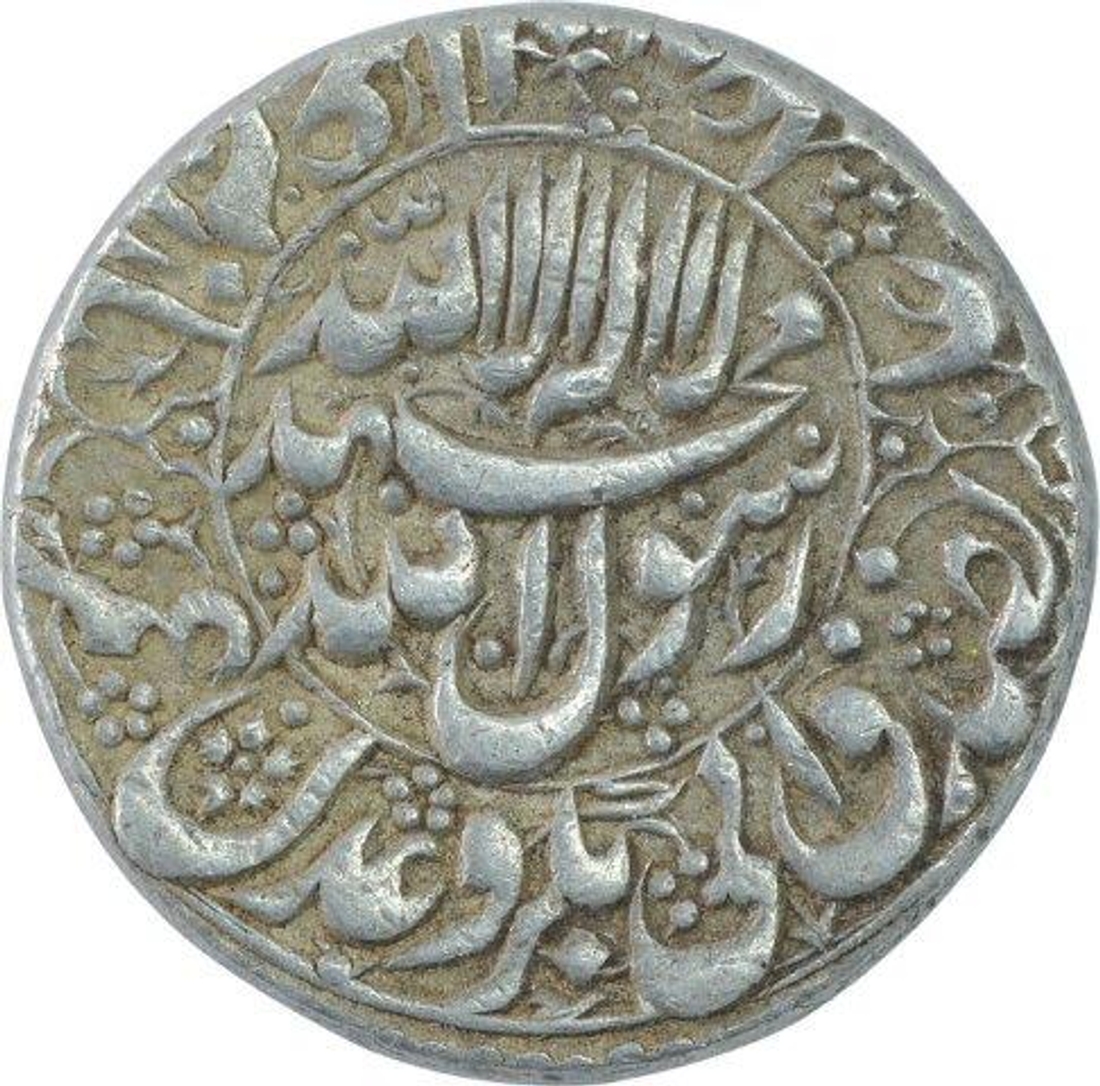 Silver One Rupee Coin of Shah Jahan of Ahmadabad Mint.