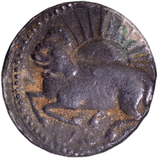 Extremely Rare Jahangir Silver Zodiac Rupee Coin of Ahmadabad Mint.