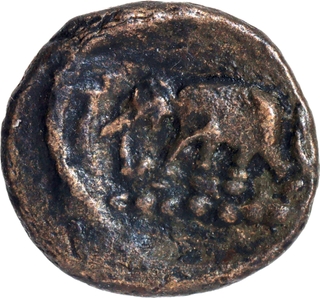 Copper Kasu Coin of Vijayanagara Empire of Elephant type.
