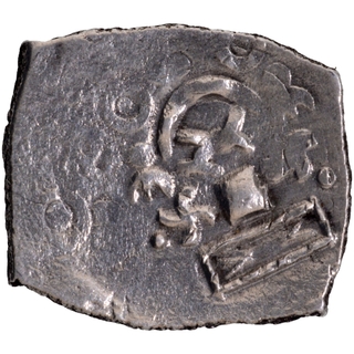 Silver One Rupee Coin of Victoria Empress of Bombay Mint of 1891.