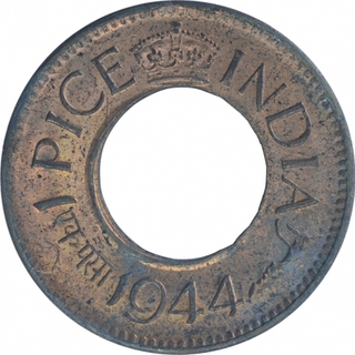Bronze One Pice Coin of King George VI of Calcutta Mint of 1944.