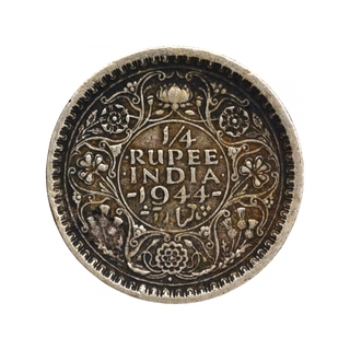 Scarce Silver Half Rupee Coin of King George V of Calcutta Mint of 1922.