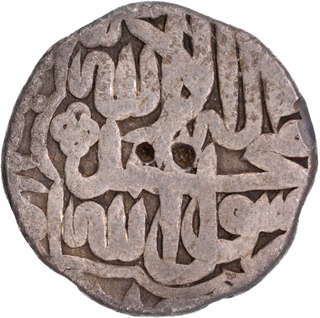 Mughal Empire Akbar Agra Mint Silver Rupee Hijri year 985.