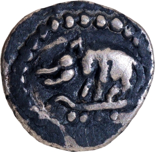 Very Rare Unlisted Silver Dramma Coin of  Shri Gunatunga of Rashtrakutas.