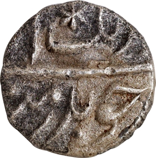 Very Rare Aurangzeb Alamgir Golkonda Mint Silver One Sixteenth Rupee 18 RY Coin.