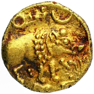 Gold Gadyana Coin of Badami Chalukya.