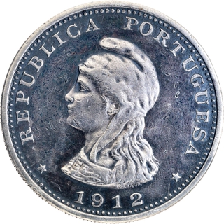 Indo-Portuguese Silver Uma Rupia 1912 AD Coin.