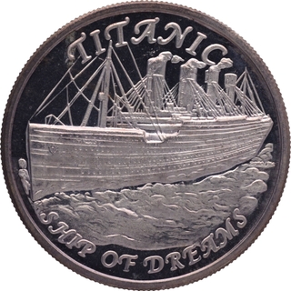 Proof Silver One Troy Coin of Titanic of 2012.