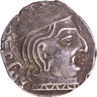 Damasena Silver Drachma Coin of Western Kshatrapas.