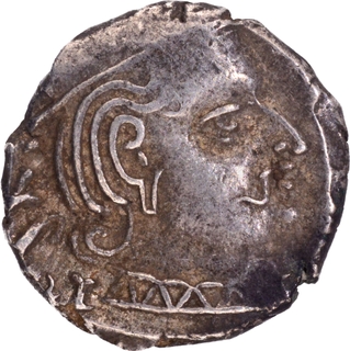 Drachma Silver Coin of Damajadasri III of Western Kshatrapas.
