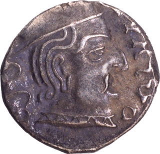 Scarce Silver Drachma Coin of Viradaman of Western Kshatrapas.