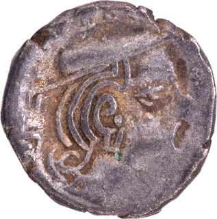 Silver Drachma Coin of Bhartrdaman of Western Kshatrapas.