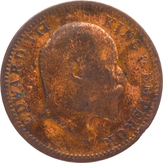 Copper One Quarter Anna 1908 AD Coin Jaswant Singh of Sailana State.