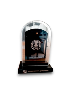 Rare NGC MS 62 Graded Cupro Nickel Four Annas Coin of King George V of Calcutta Mint of 1919.