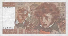 10 Francs Paper Money of France.