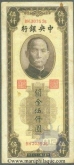 Paper Money of China of 5000 Customs Gold Units.