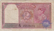 2 Rupees of King George VI of India.