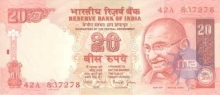 Republic India, 20 Rupee of Govt. of India.