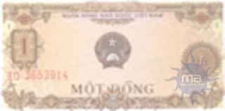 Paper money of Vietnam, 1 Mot Dong of 1976 issued.