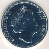 Cupro Nickle One Dollar Coin of Fiji of Elizabeth II.