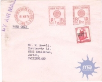 Stationary Envelop, Franking on By Air Mail , Family Planning stamps have 