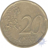 Brass of Twenty Euro Cent of Greece of the Year of 2002.