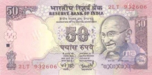 50 Rupees Bank Note of India of Y.V. Reddy Governor