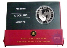 Coin of Canada, 10 Dollars, fine Silver Coin of 2006.