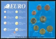 Uncirculated Copper Eight Euro Coins Set of Austria.