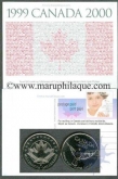 Canadian Millennium Coin & Stamp Set Issued by Canada in 1999-2000 for Millennium peace.