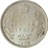 Silver Rupee Coin of King Edward VII of Bombay Mint of 1903.