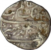 Silver One Rupee Coin of Aurangzeb Alamgir of Surat Mint.