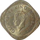 Cupro Nickel Two Annas of King George VI of Calcutta Mint of 1946.