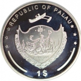 Copper Nickel One Dollar of Republic of Palau.