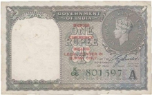 1 Rupee of King George VI, Burma Currency Board 