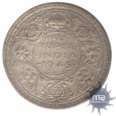 Silver Half Rupee of King George VI of Lahore Mint of 1945.