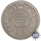 Silver Half Rupee of King George V of Calcutta Mint of 1925.  