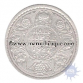 Silver Half Rupee of King George V of Calcutta Mint of 1927.