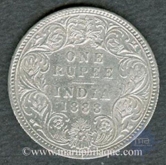 Silver One Rupee of Victoria Empress of Calcutta Mint of 1888.  