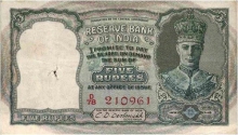 5 Rupees of King George VI signed by C. D. Deshmukh.