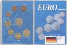 Uncirculated Copper Eight Euro Coins Set of Deutschland.